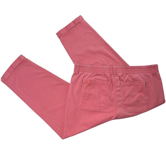 Liverpool Drawstring Crop Utility Pants High Rise Straight Leg In Dusty Cedar 16 - Picture 2 of 12